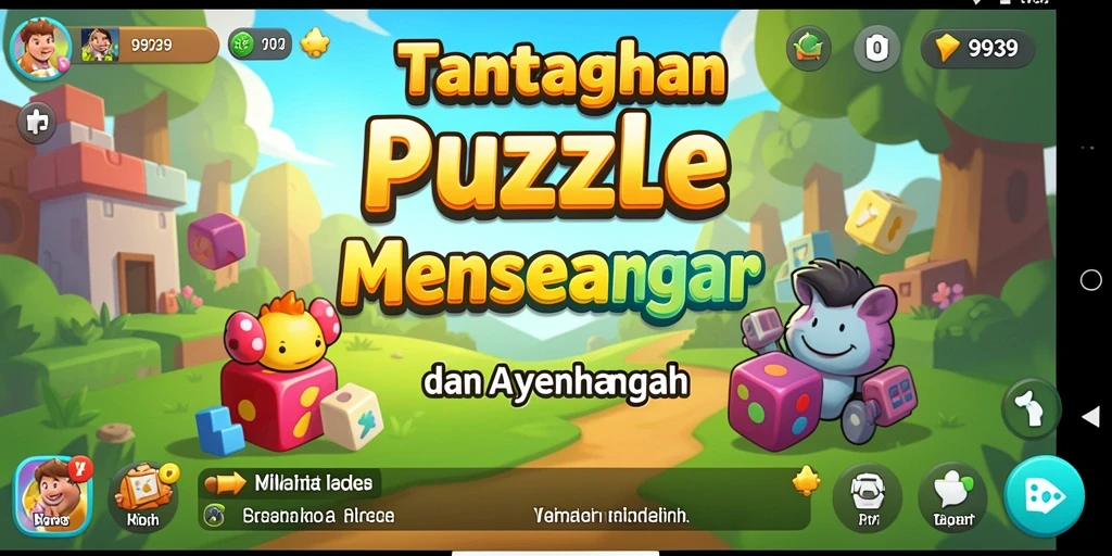 Screenshot gameplay 9939 menampilkan serangkaian teka-teki menarik.