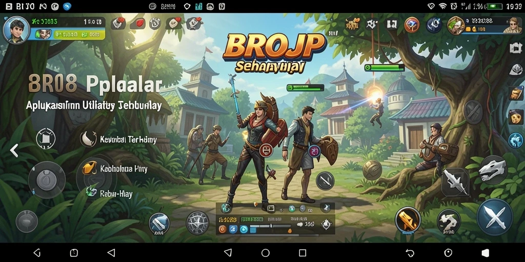 Screenshot menunjukkan antarmuka BROJP yang sederhana dan fungsional.