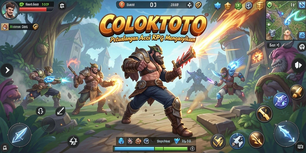 Screenshot gameplay COLOKTOTO menampilkan aksi pertarungan yang mendebarkan di dunia magis.