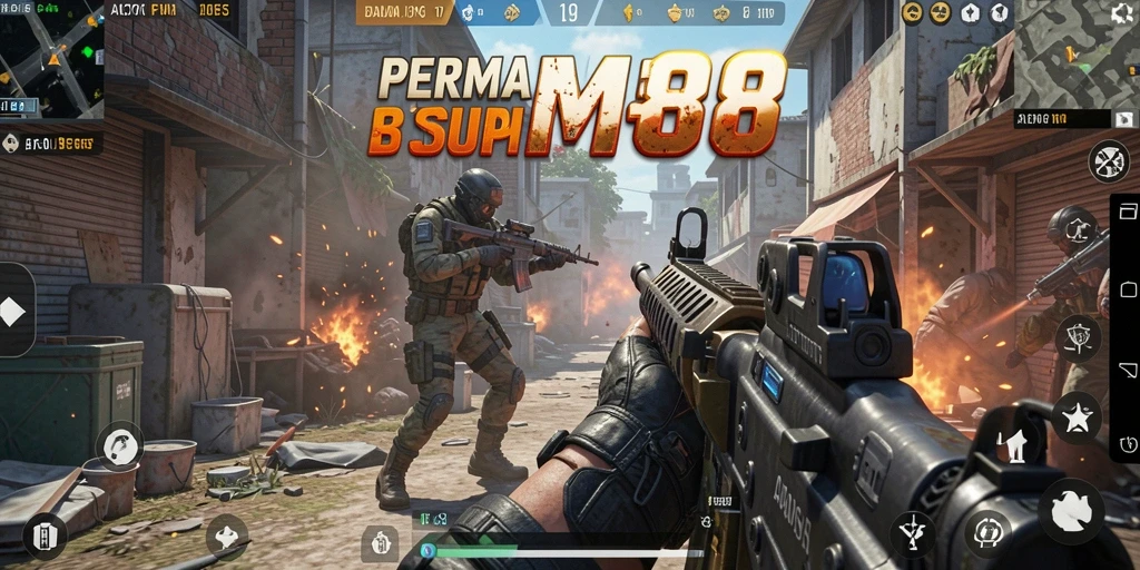 Tampilan menakjubkan dari gameplay FPS DAM88 yang mendebarkan.
