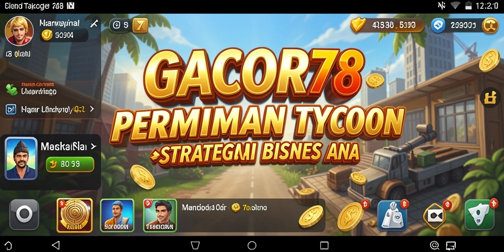Tampilan gameplay GACOR78 dengan berbagai sektor bisnis yang menarik.