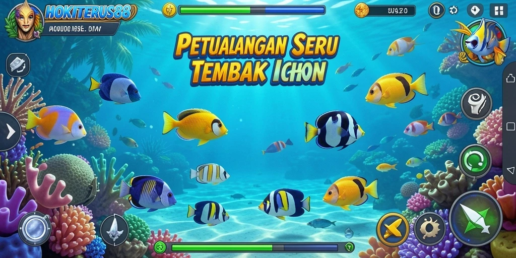 Tampilan gameplay HOKITERUS88 saat menangkap ikan.