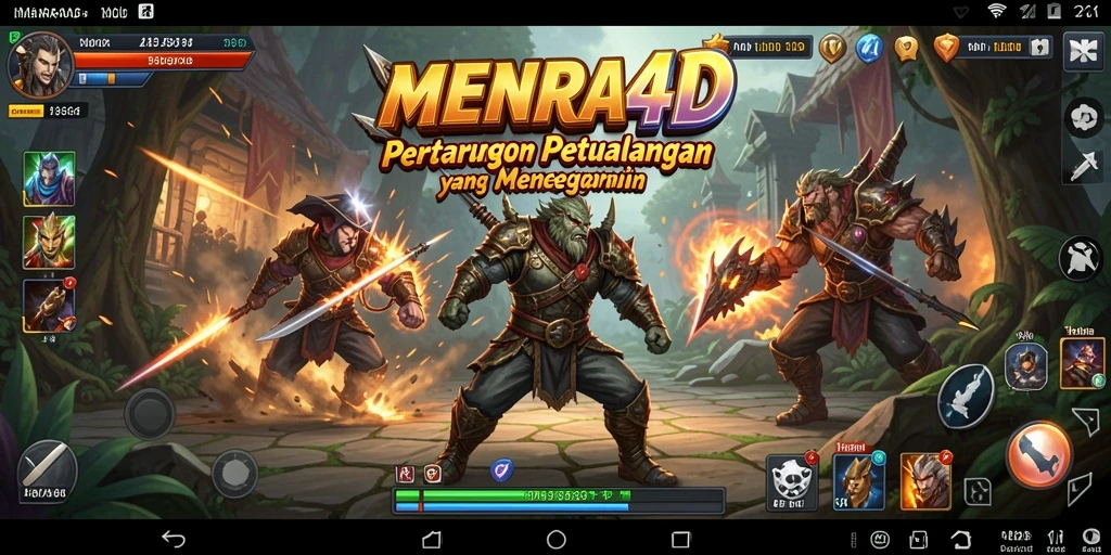 Screenshot MENARA4D menunjukkan aksi menegangkan dalam pertarungan.