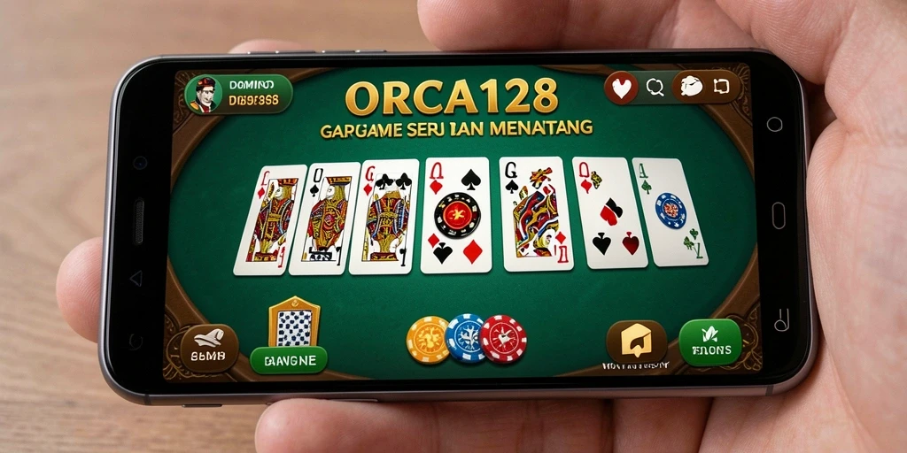 Tampilan gameplay domino yang seru dan menarik di ORCA128.