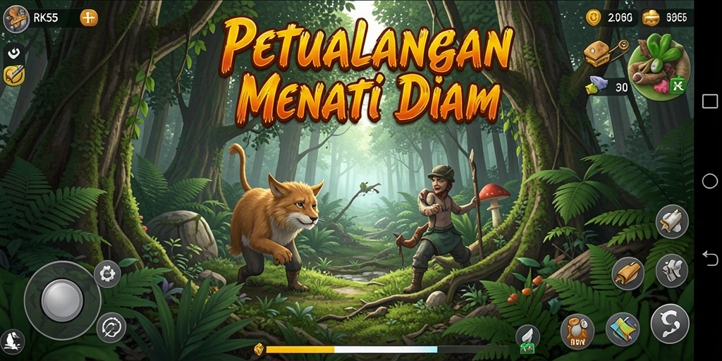 Tampilan menakjubkan gameplay RK55 yang penuh aksi petualangan.