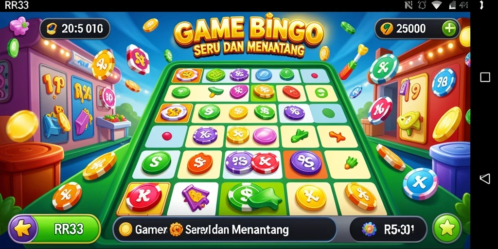 Tampilan gameplay seru dari aplikasi Bingo RR33.